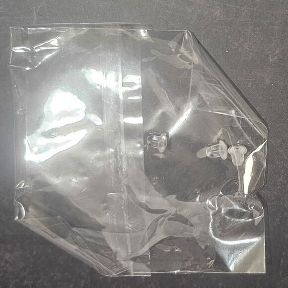 Boutique New faux leather teardrop shaped graffiti drop earrings - Picture 3 of 7